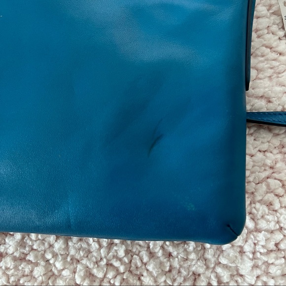 NWT Teal Coach Smooth Leather Swingback Crossbody Bag - Picture 6 of 8